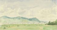 Kahlenberg i Leopeldsberg koło Wiednia, most na Dunaju
