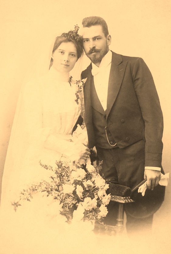 Zofia i Marian Smoluchowscy – zdjęcie ślubne