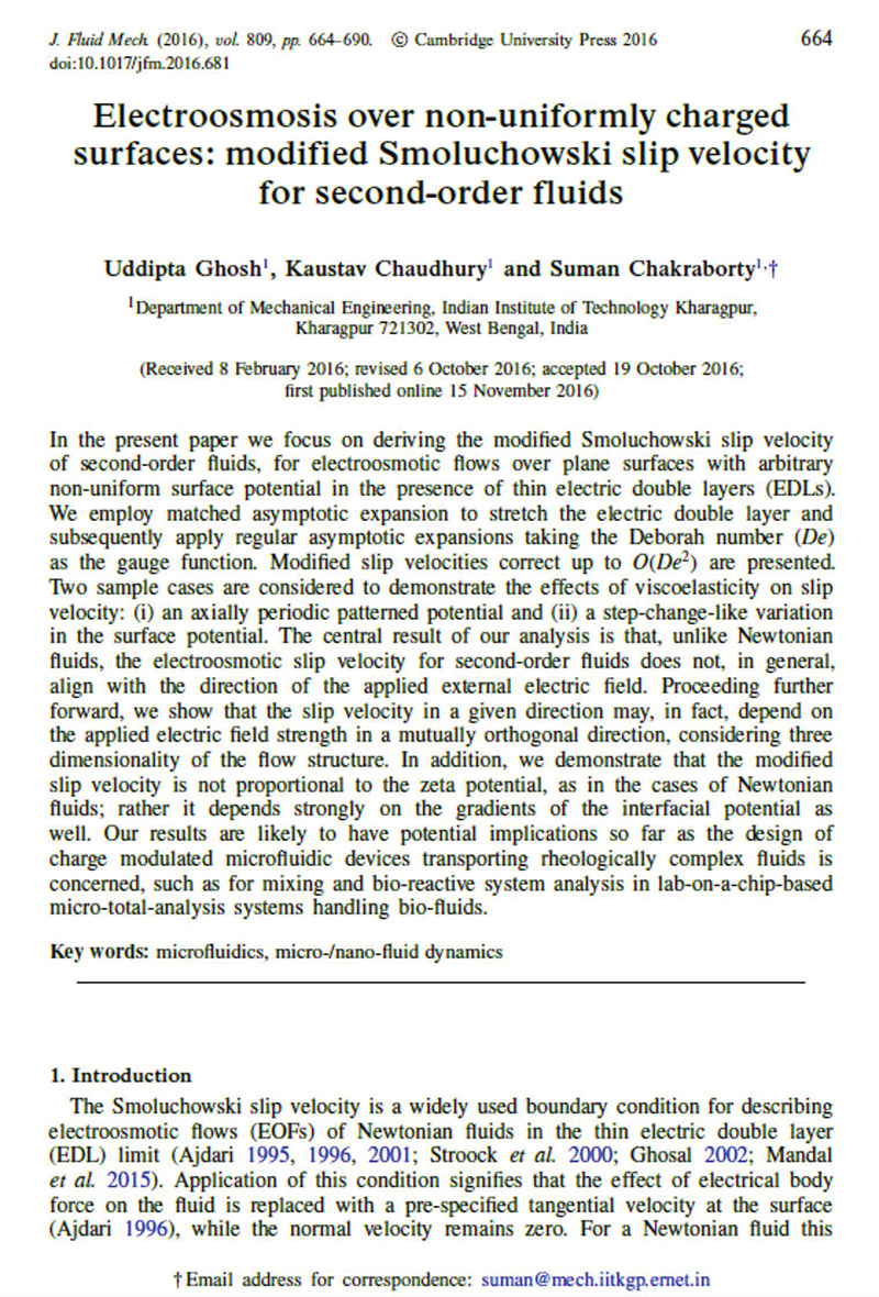 Electroosmosis over non-uniformly charged surfaces