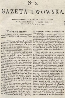 Gazeta Lwowska. 1813, nr 8