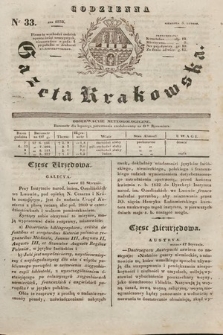 Codzienna Gazeta Krakowska. 1832, nr 33