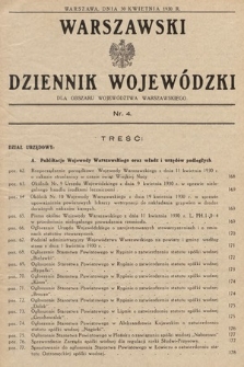 Warszawski Dziennik Wojewódzki : dla obszaru Województwa Warszawskiego. 1930, nr 4
