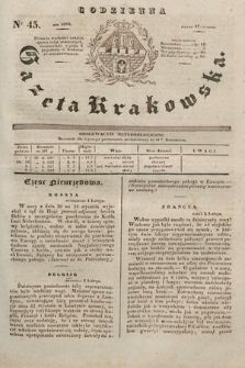 Codzienna Gazeta Krakowska. 1832, nr 45