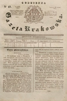 Codzienna Gazeta Krakowska. 1832, nr 47