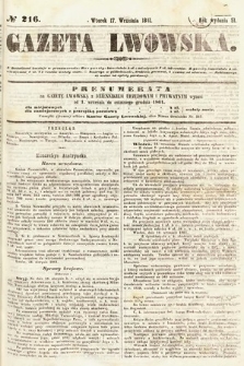 Gazeta Lwowska. 1861, nr 216