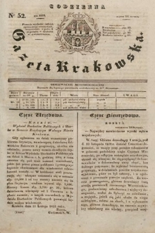 Codzienna Gazeta Krakowska. 1832, nr 52