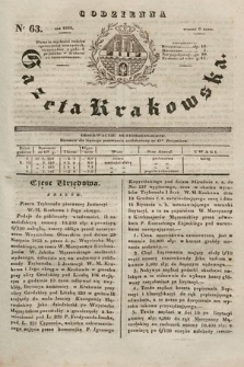 Codzienna Gazeta Krakowska. 1832, nr 63