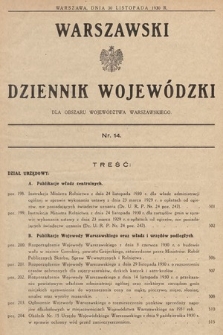 Warszawski Dziennik Wojewódzki : dla obszaru Województwa Warszawskiego. 1930, nr 14