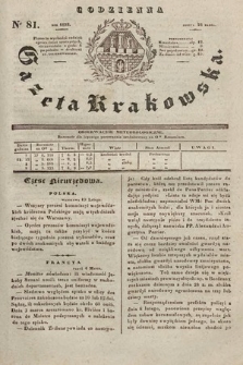 Codzienna Gazeta Krakowska. 1832, nr 81