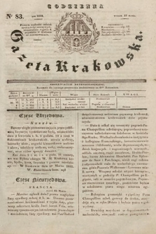 Codzienna Gazeta Krakowska. 1832, nr 83