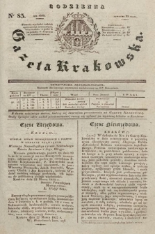 Codzienna Gazeta Krakowska. 1832, nr 85