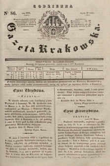 Codzienna Gazeta Krakowska. 1832, nr 86