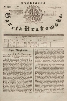 Codzienna Gazeta Krakowska. 1832, nr 89