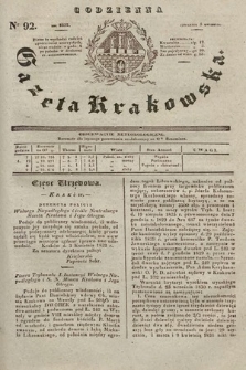 Codzienna Gazeta Krakowska. 1832, nr 92