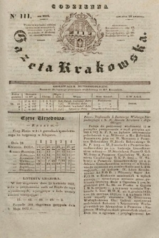 Codzienna Gazeta Krakowska. 1832, nr 111
