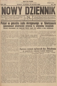 Nowy Dziennik. 1931, nr 341