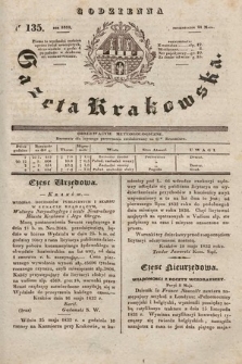 Codzienna Gazeta Krakowska. 1832, nr 135