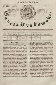 Codzienna Gazeta Krakowska. 1832, nr 137