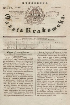 Codzienna Gazeta Krakowska. 1832, nr 157