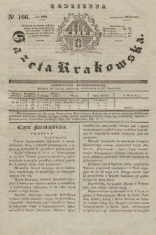 Codzienna Gazeta Krakowska. 1832, nr 166