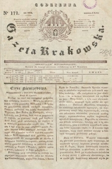 Codzienna Gazeta Krakowska. 1832, nr 171