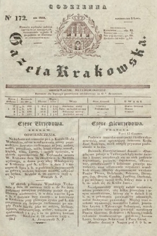 Codzienna Gazeta Krakowska. 1832, nr 172