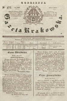 Codzienna Gazeta Krakowska. 1832, nr 177