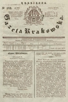 Codzienna Gazeta Krakowska. 1832, nr 182