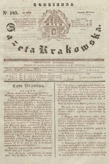 Codzienna Gazeta Krakowska. 1832, nr 185