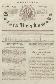Codzienna Gazeta Krakowska. 1832, nr 194
