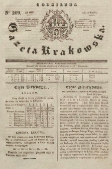 Codzienna Gazeta Krakowska. 1832, nr 209