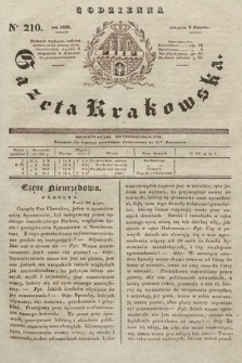 Codzienna Gazeta Krakowska. 1832, nr 210