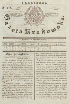 Codzienna Gazeta Krakowska. 1832, nr 215