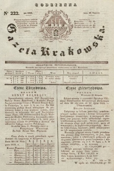 Codzienna Gazeta Krakowska. 1832, nr 222