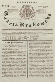 Codzienna Gazeta Krakowska. 1832, nr 223