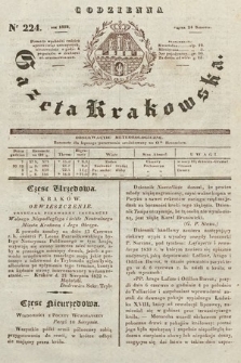 Codzienna Gazeta Krakowska. 1832, nr 224