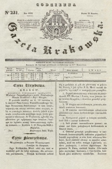 Codzienna Gazeta Krakowska. 1832, nr 231