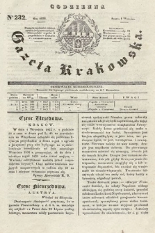 Codzienna Gazeta Krakowska. 1832, nr 232