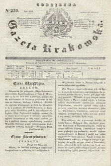 Codzienna Gazeta Krakowska. 1832, nr 239