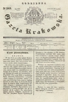 Codzienna Gazeta Krakowska. 1832, nr 243