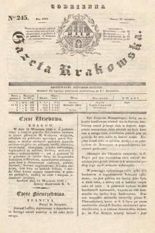 Codzienna Gazeta Krakowska. 1832, nr 245