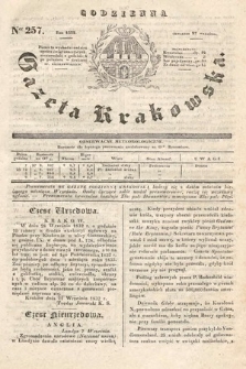 Codzienna Gazeta Krakowska. 1832, nr 257
