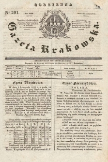 Codzienna Gazeta Krakowska. 1832, nr 291