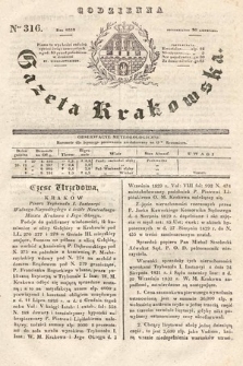 Codzienna Gazeta Krakowska. 1832, nr 316