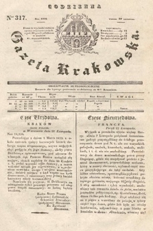 Codzienna Gazeta Krakowska. 1832, nr 317