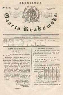 Codzienna Gazeta Krakowska. 1832, nr 318