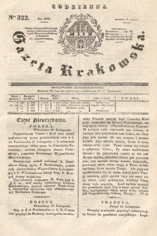 Codzienna Gazeta Krakowska. 1832, nr 322