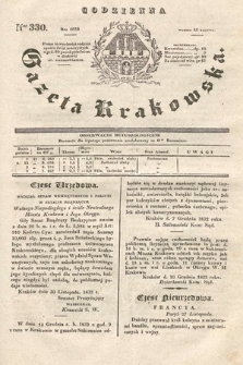 Codzienna Gazeta Krakowska. 1832, nr 330