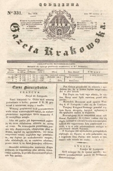 Codzienna Gazeta Krakowska. 1832, nr 331