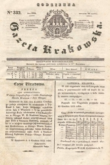 Codzienna Gazeta Krakowska. 1832, nr 332